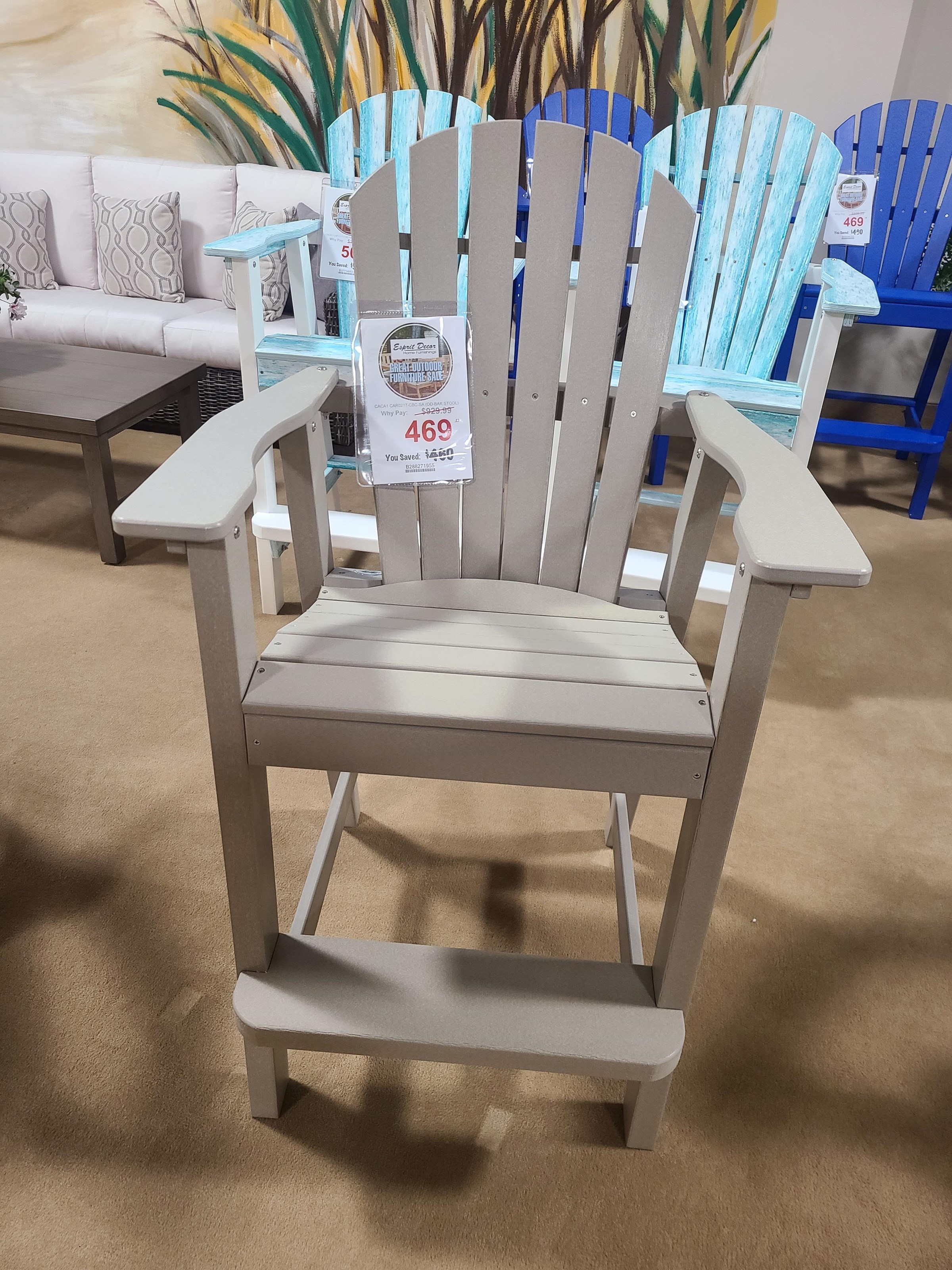 Carolina Casual OBX Curved Collection CAR0217CBCSA Curved Adirondack